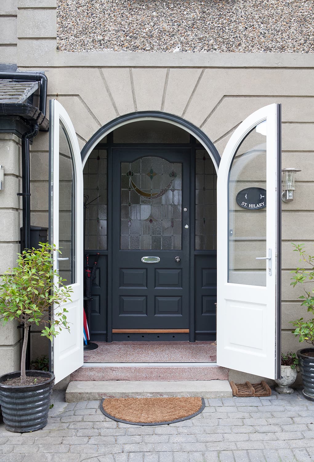 External composite front door