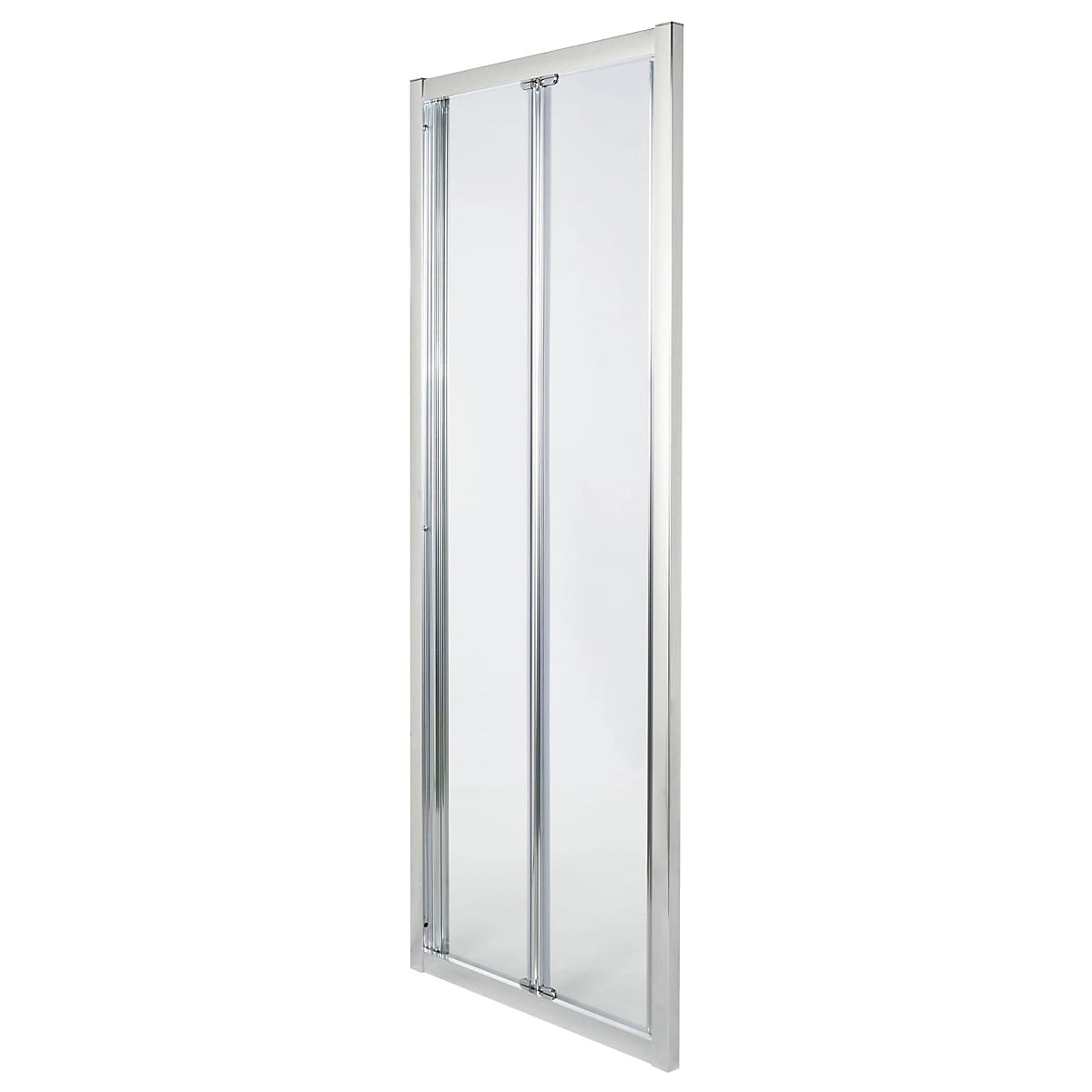 Bi-fold shower door for small bathroom