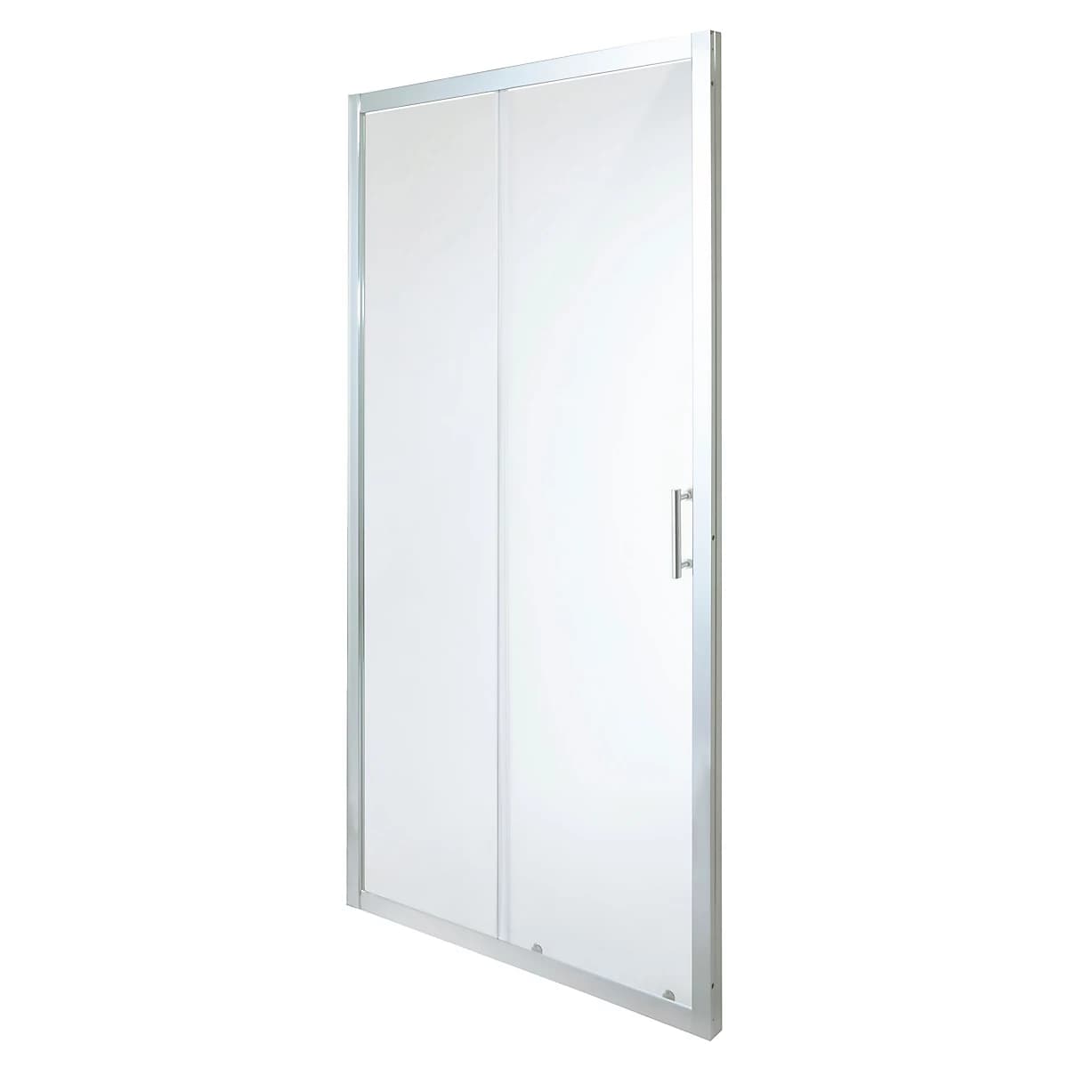 Sliding glass shower door enclosure