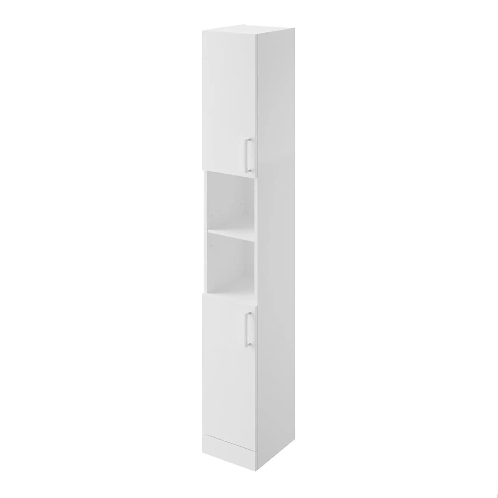 Veleka Gloss White Single Freestanding Bathroom Cabinet