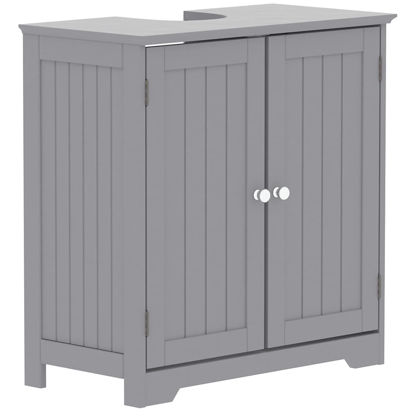 Lassic Hayle Matt Grey Freestanding Double Bathroom Sink Cabinet
