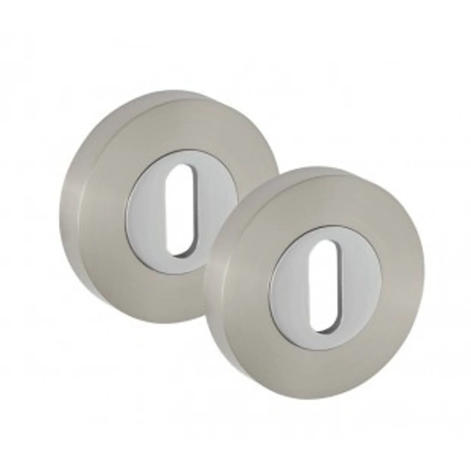 Keyhole Escutcheon Pair Standard Profile In Duo Chrome