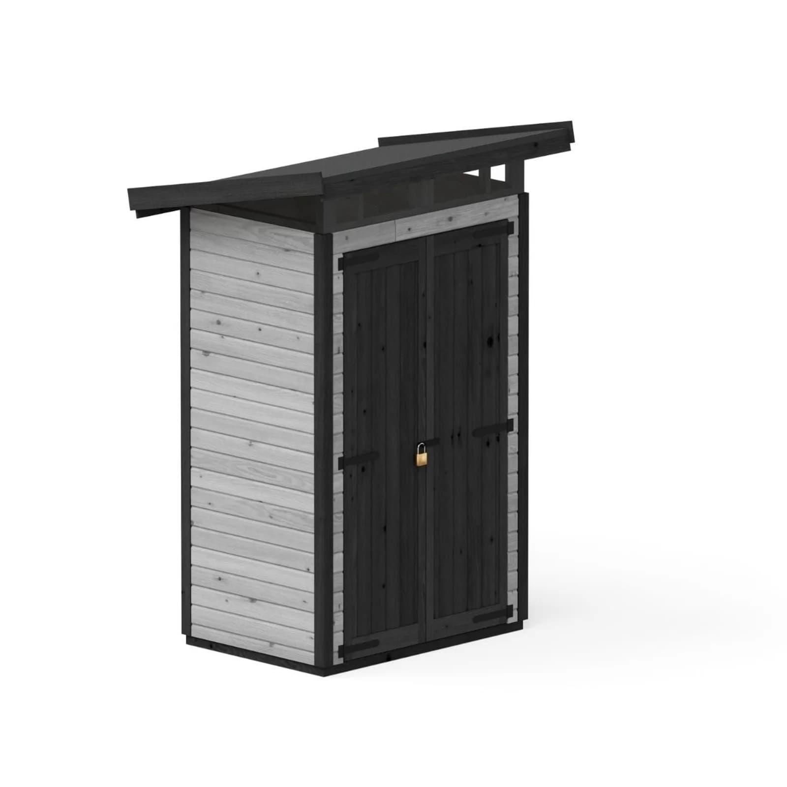 Upyard Strongbox Grey & Black Storage Shed