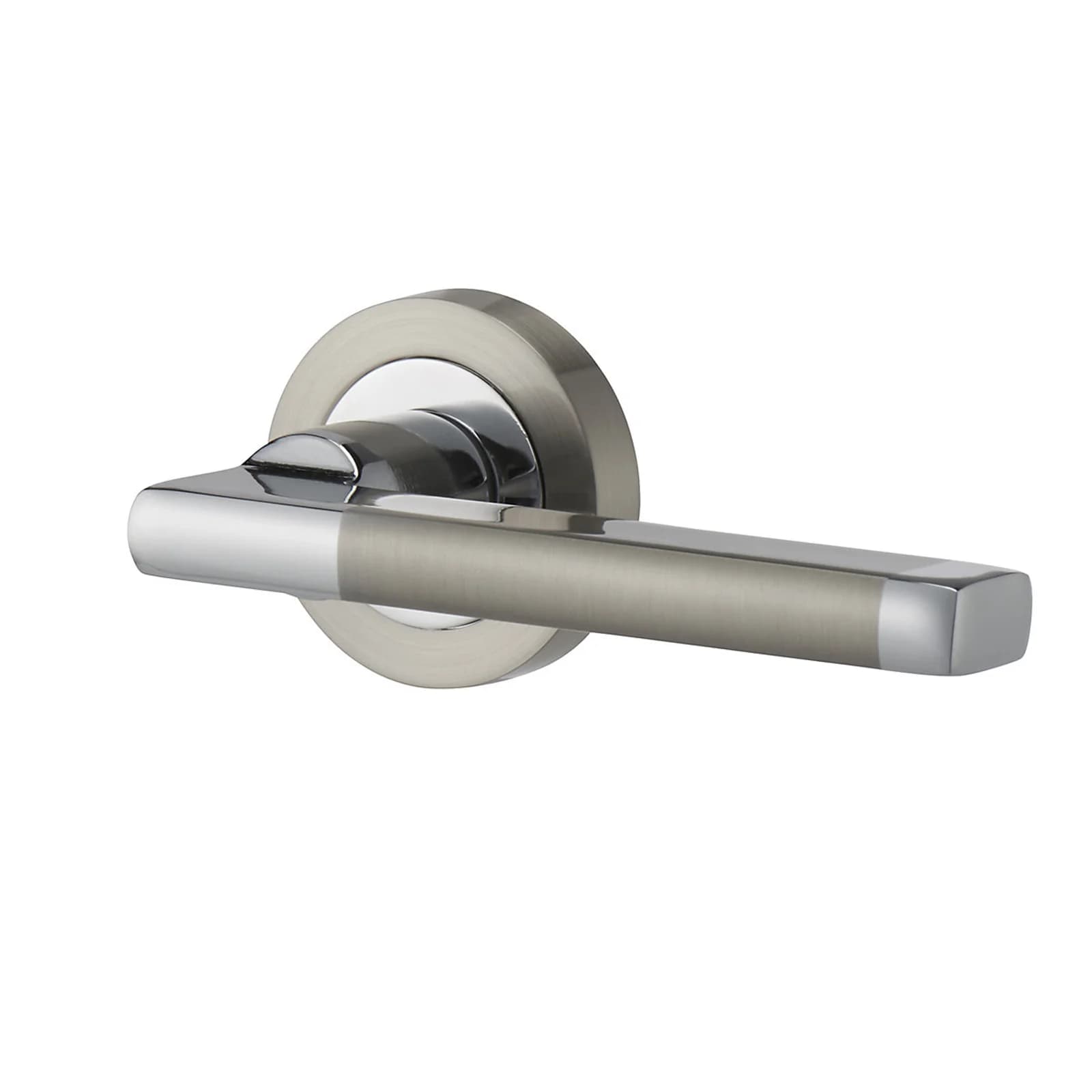 Colours Jaslo Polished Chrome Effect Aluminium Straight Latch Door Handle
