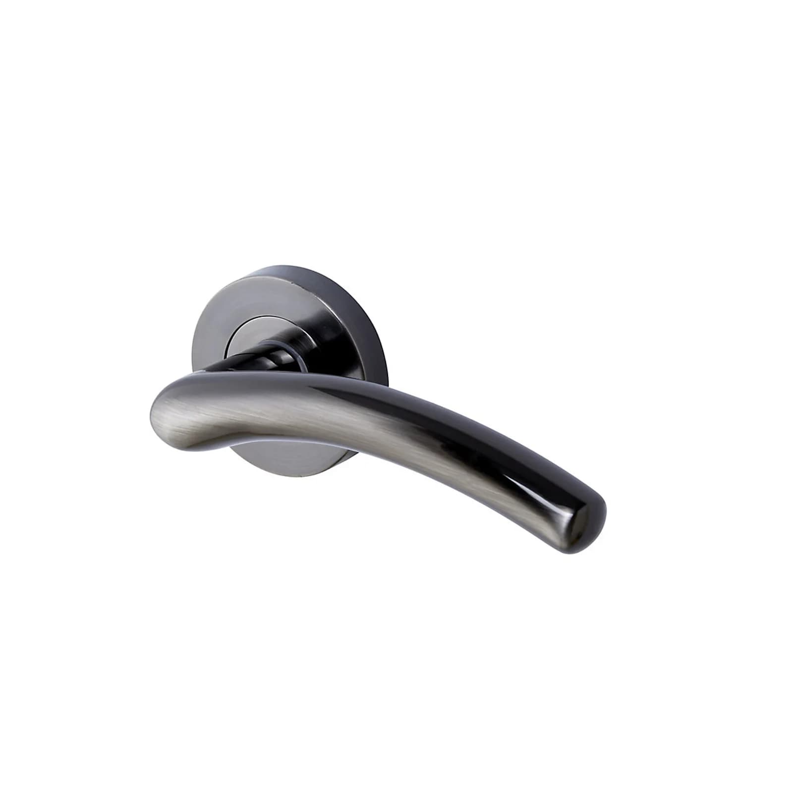 Colours Liw Black Iridium Curved Latch Door Handle, Pair