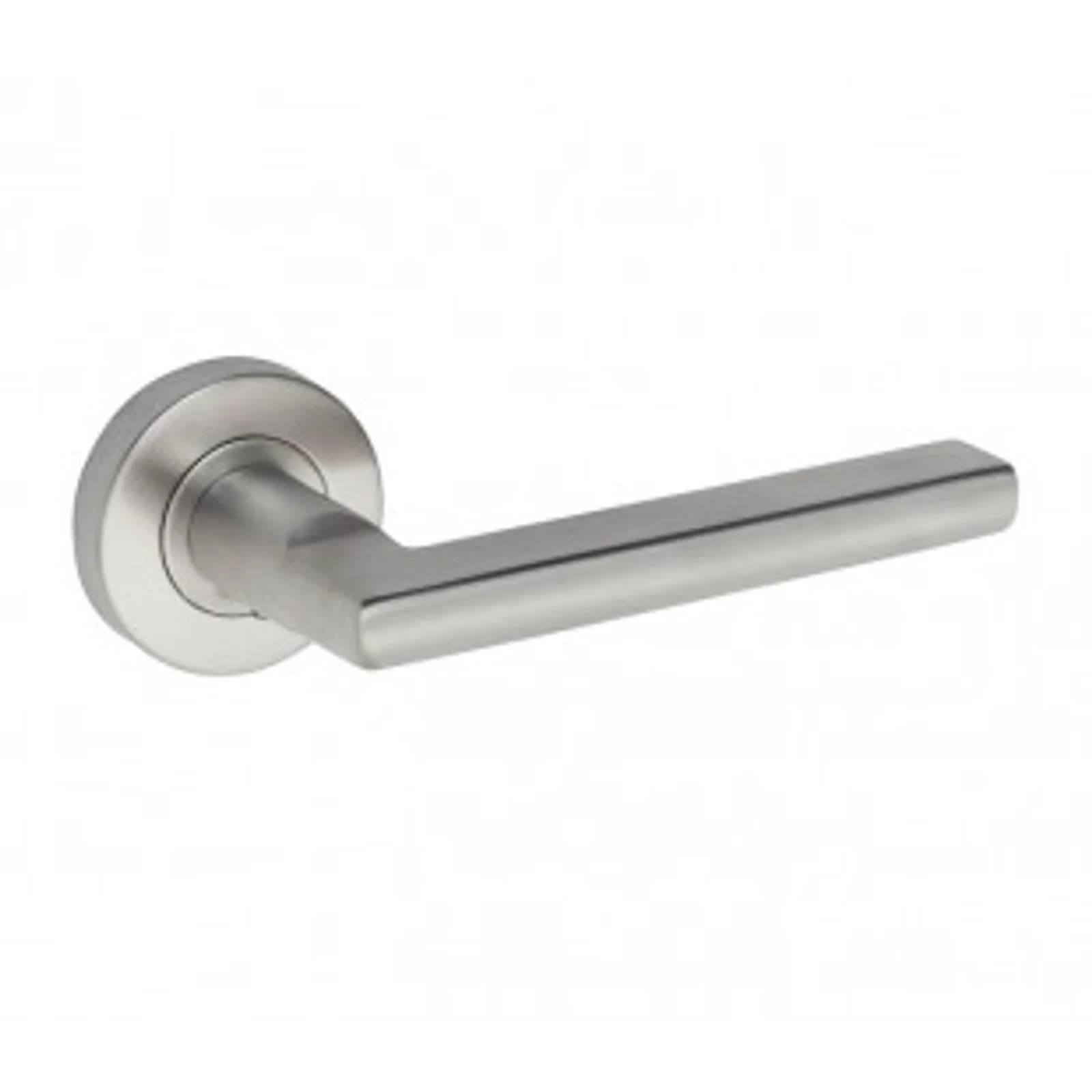 Internal Satin Stainless Steel Door Handles With Lever On Rose Sprung