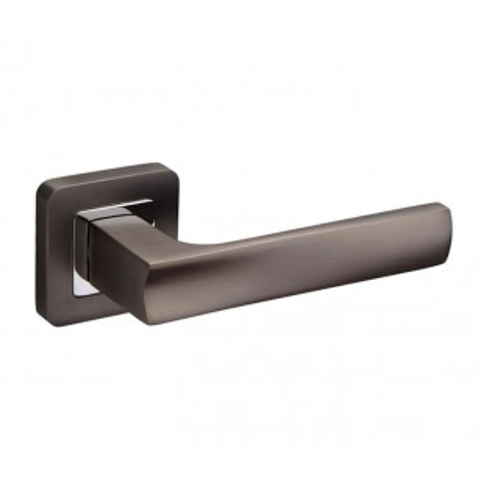 Square Rose Door Handles With Duo Black Finish