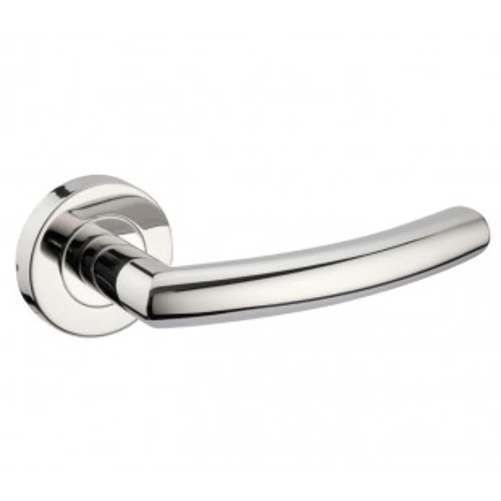 Polished Stainless Steel Door Handles On Rose