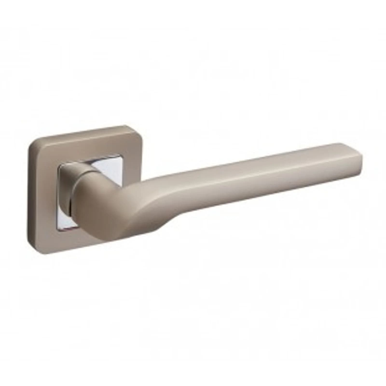 Satin Chrome Square Rose Door Handles