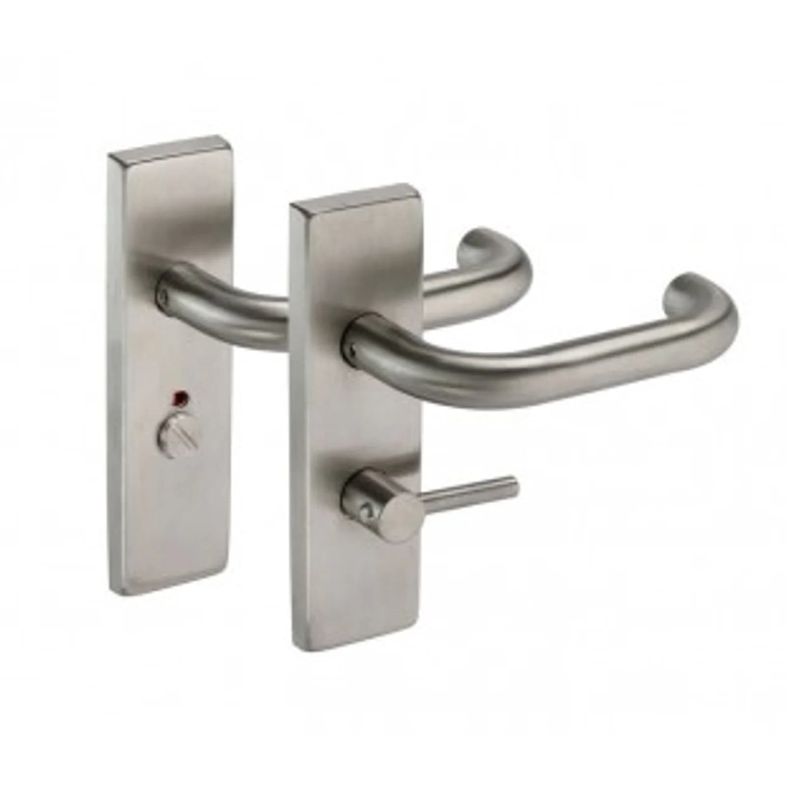 Disabled Bathroom Door Handle With Lock In A Satin Finish