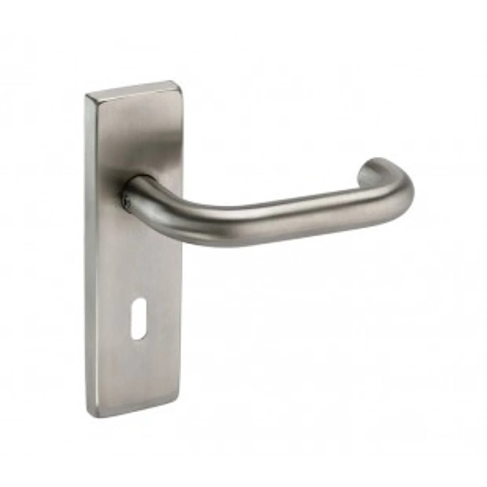 Satin Stainless Steel Door Handles With Standard Keyhole Profile