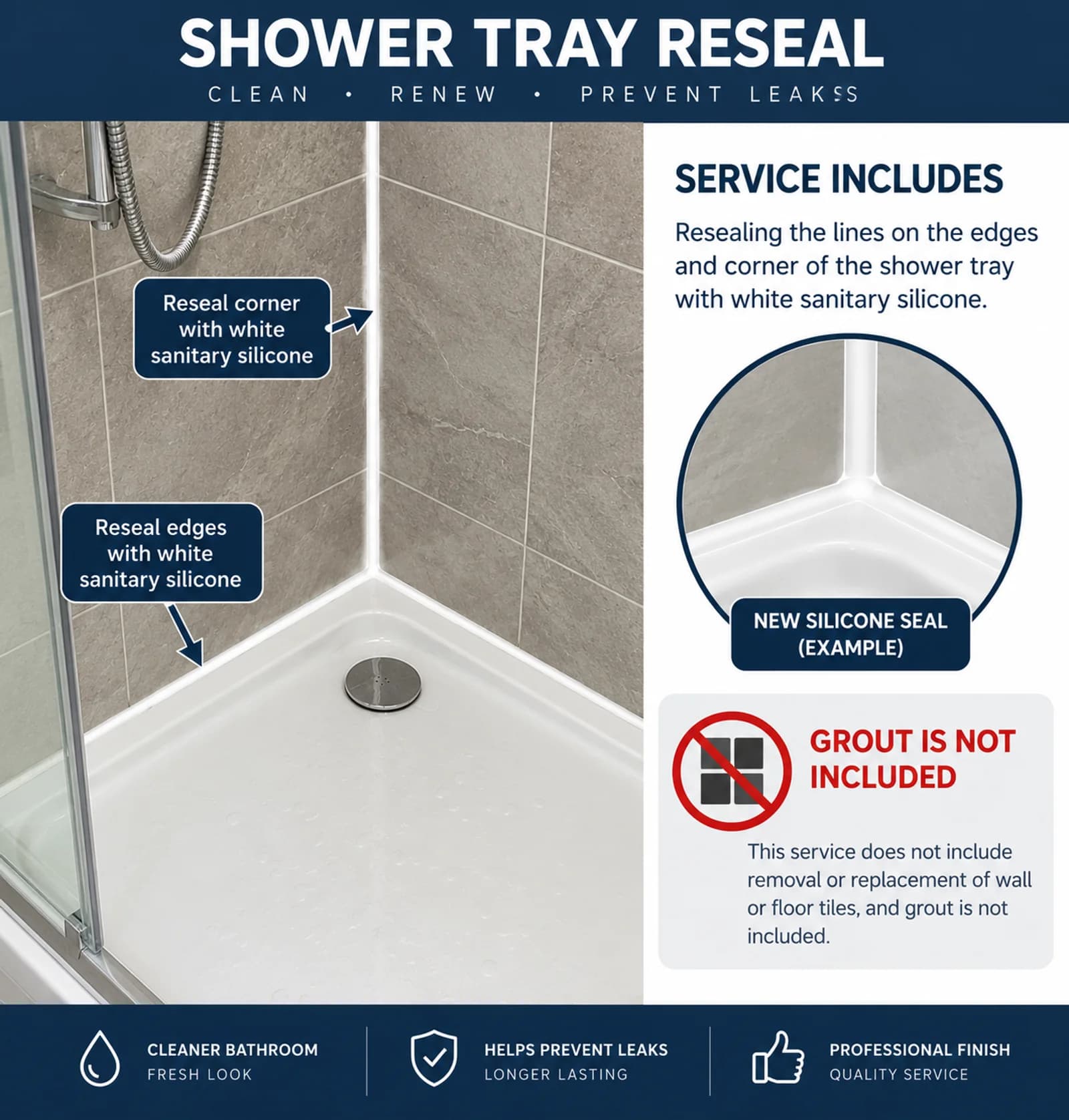 Shower Tray Reseal