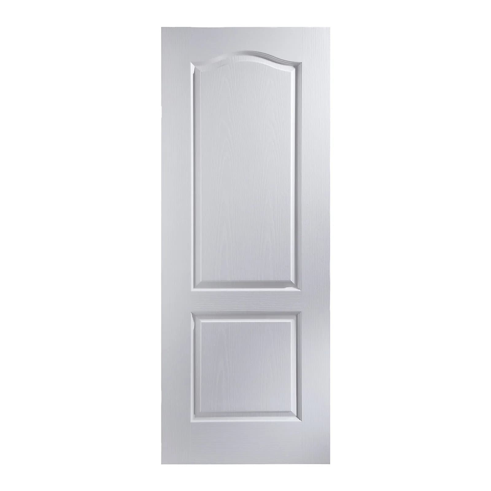 Geom 2 Panel Unglazed Arched White Woodgrain Effect Internal Timber Door