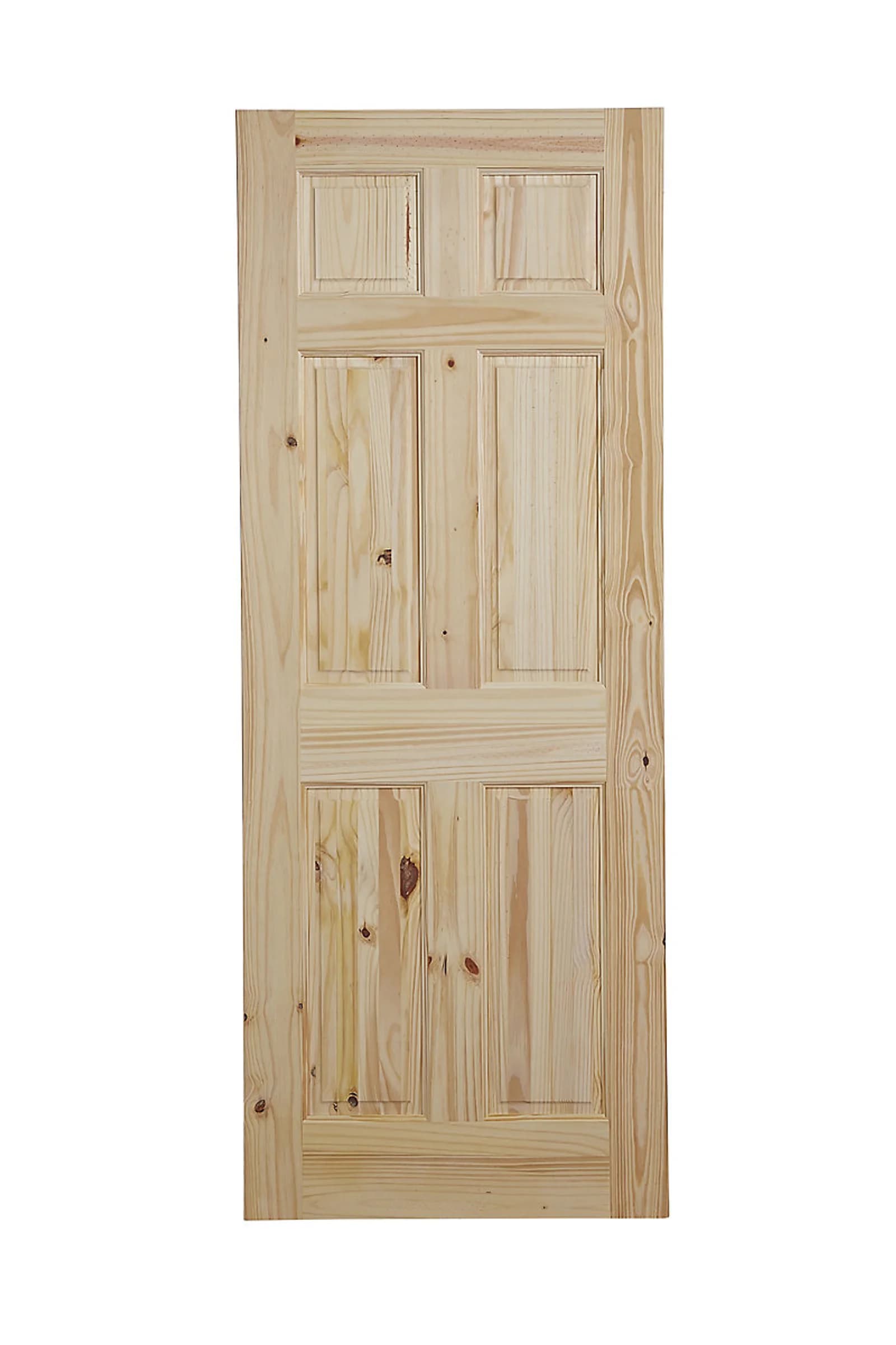 Fortia 6 Panel Unglazed Victorian Natural Pine Veneer Internal Timber Door
