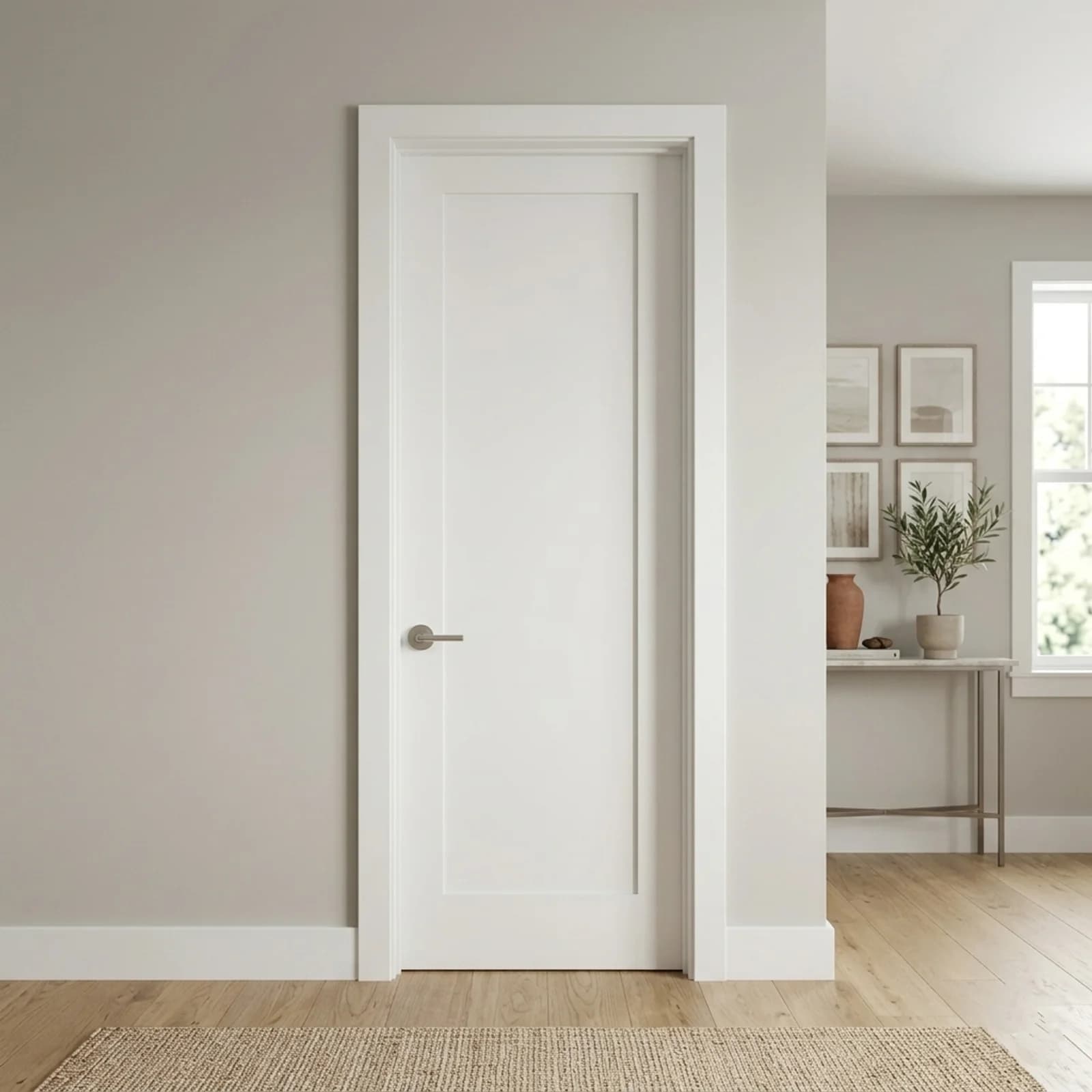 White Primed Shaker Internal Door - Boston (44mm)