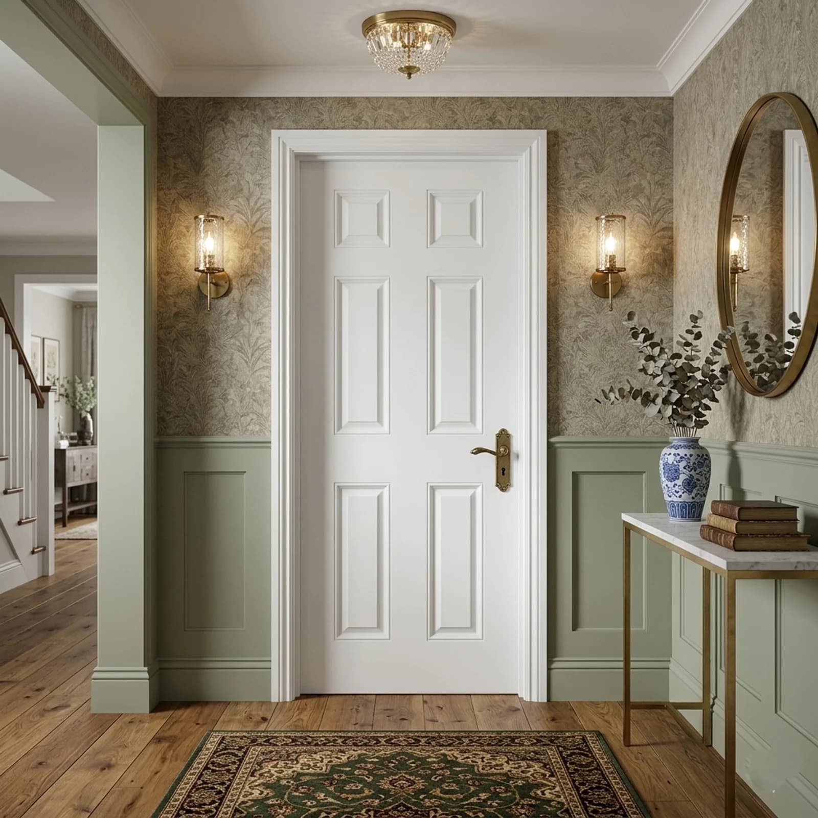Geom 6 Panel Unglazed Contemporary White Internal Timber Door