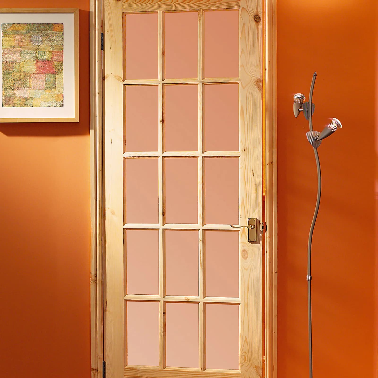 Fortia Obscure Glazed Traditional Pine Veneer Internal Knotty Pine Door