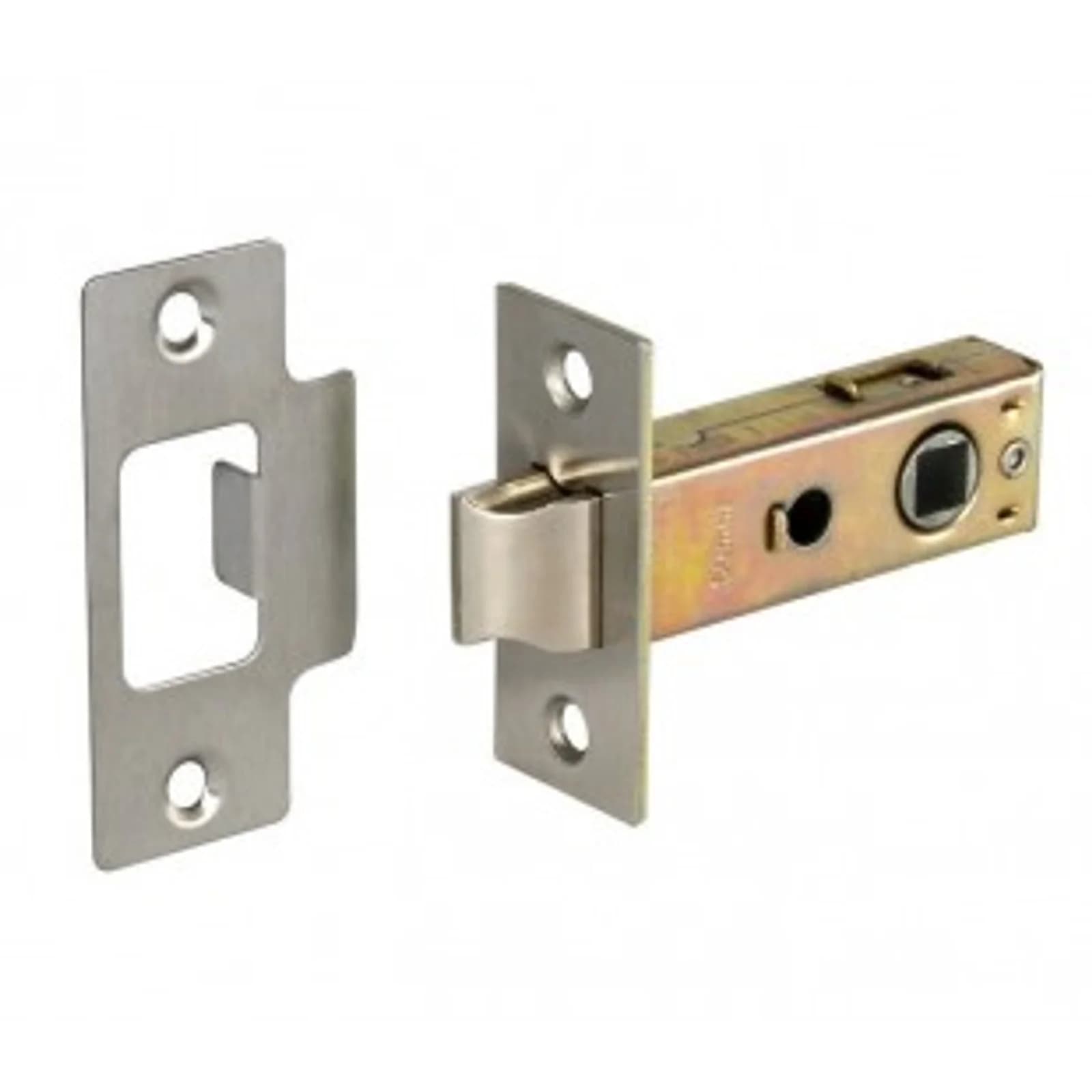 Mortice Door Latches In Brushed Chrome - 63mm Overall / 45mm Backset