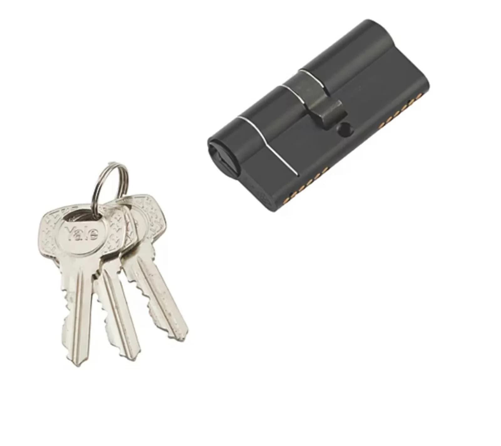 Yale Fire Rated 1 Star 6-pin Euro Cylinder 40-40 (80mm) Matt Black