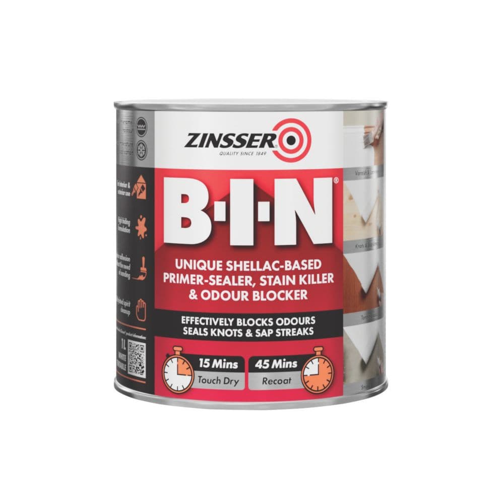 Zinsser B-i-n White Matt Stain Block Interior Multi Surface Primer