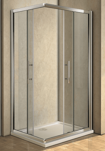 Offset Corner Entry Shower Door 900 X 800
