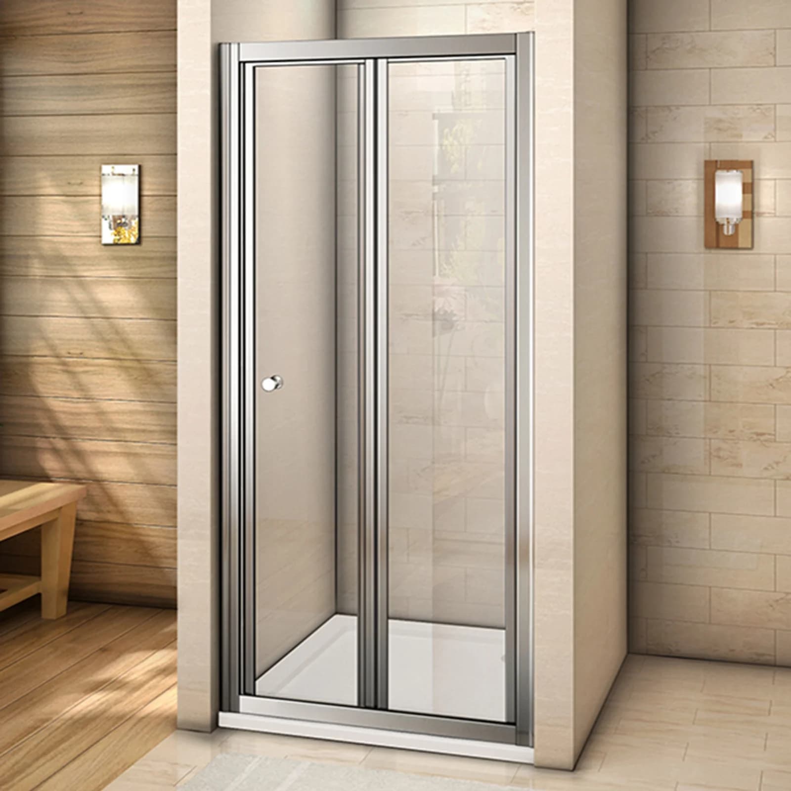 Bi-fold Shower Door 900