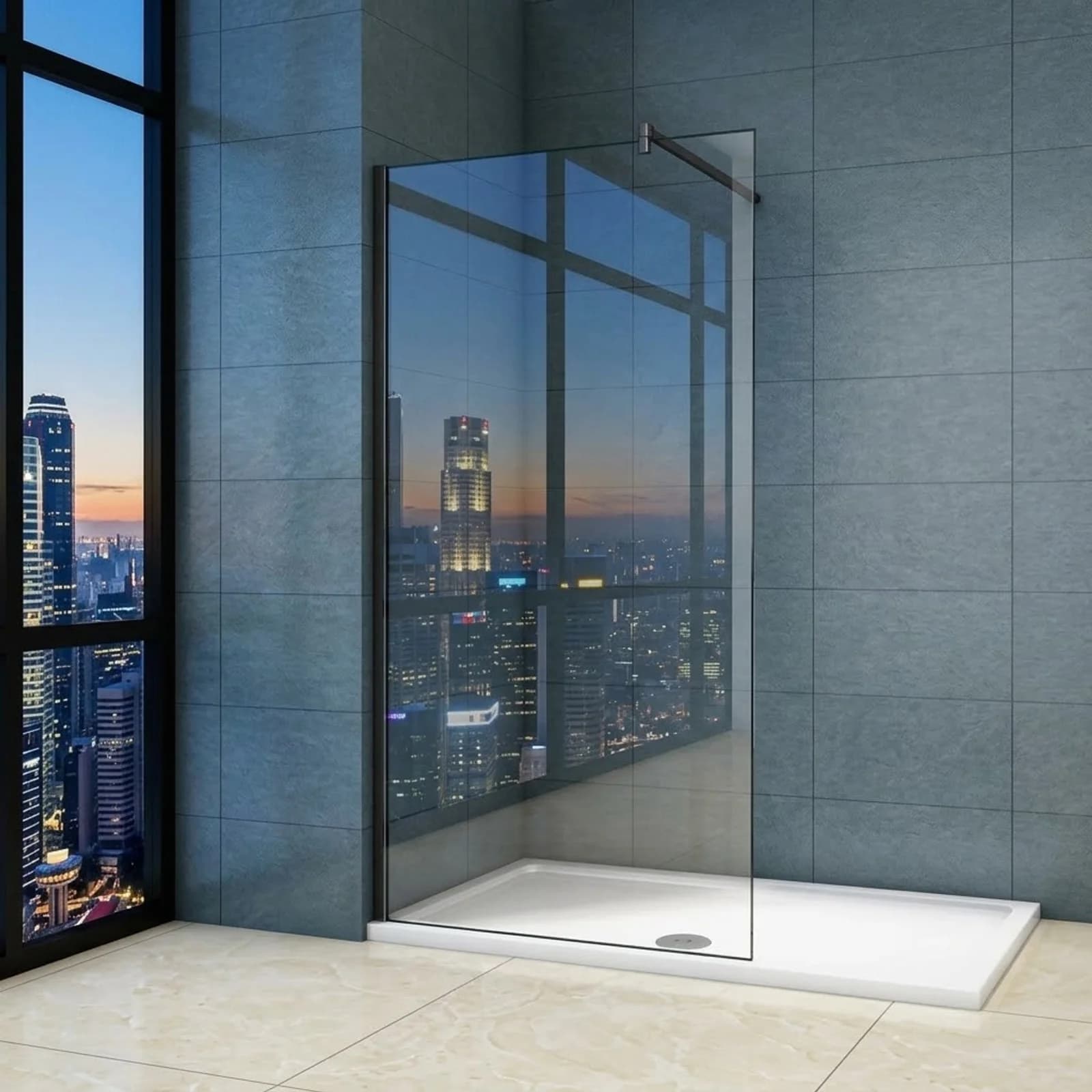 Wet Room Panel 300, 400, 500 And 600 Mm Black