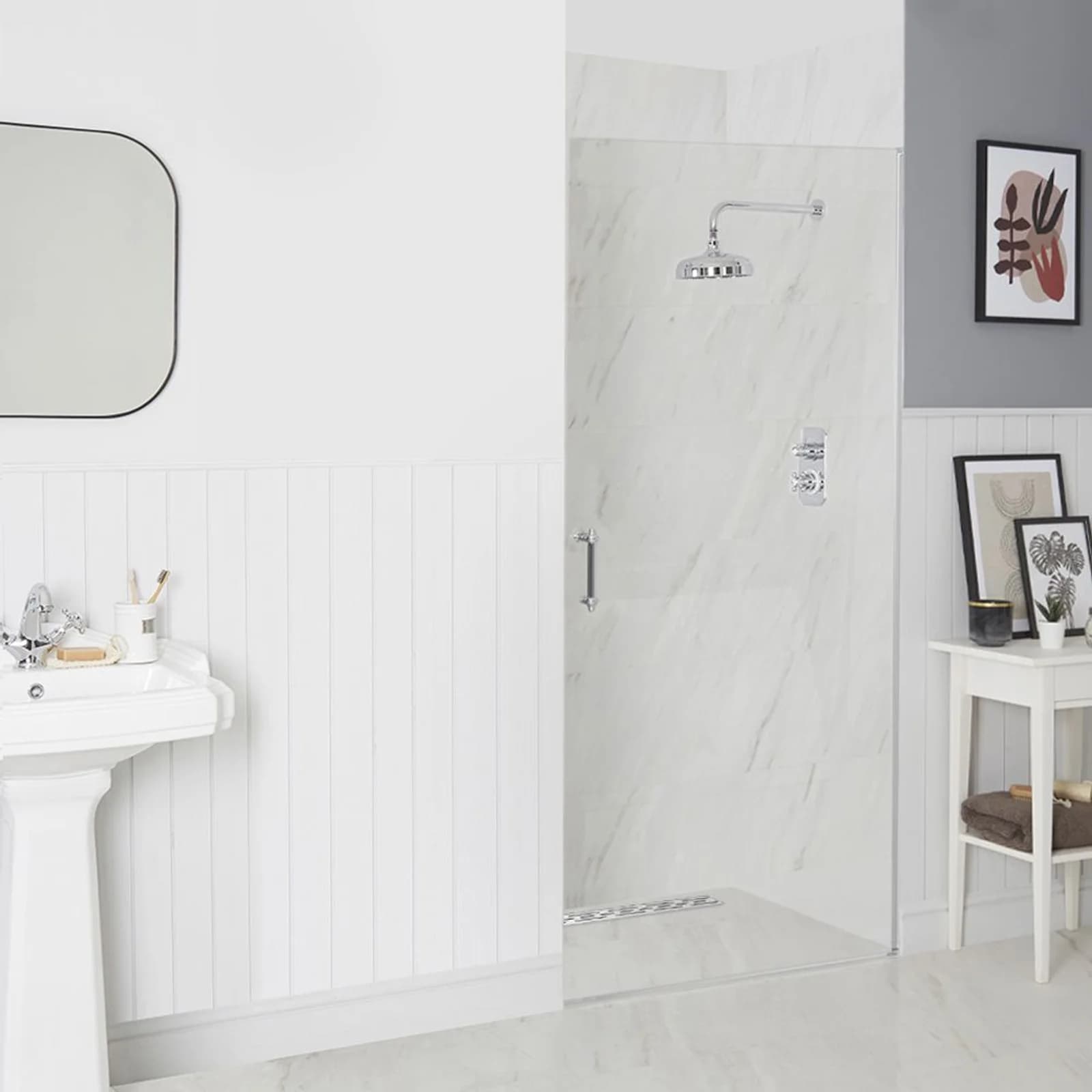 760mm Hinged Single Door Shower Enclosure