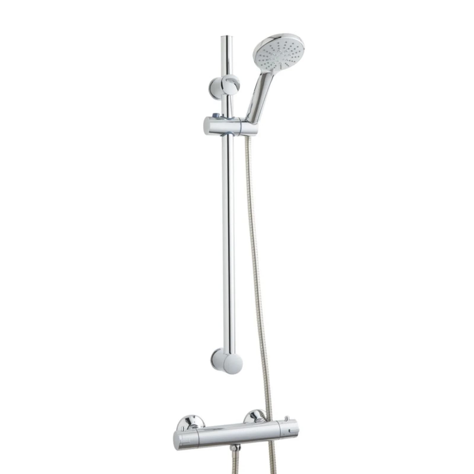 Highlife Bathrooms Tolsta Cool Touch Rear-fed Exposed Chrome Thermostatic Shower (269pw)